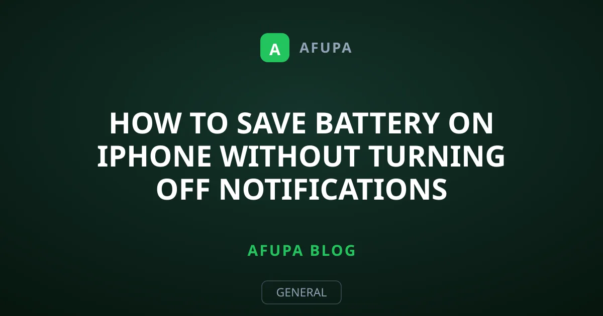 How to Save Battery on iPhone Without Turning Off Notifications